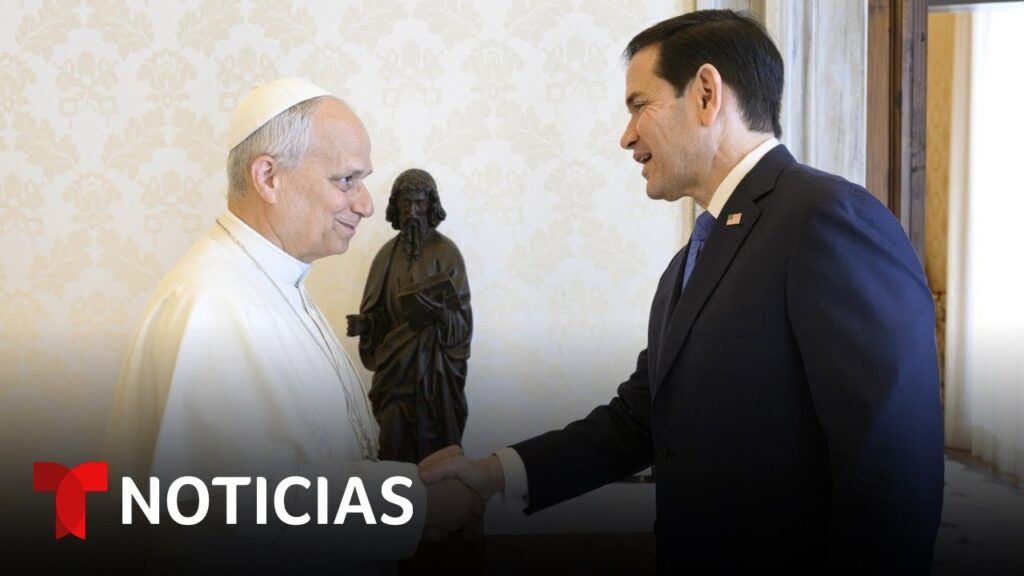 Vea las primeras fotos de la reunión de Rubio y el papa en medio de tensiones | Noticias Telemundo