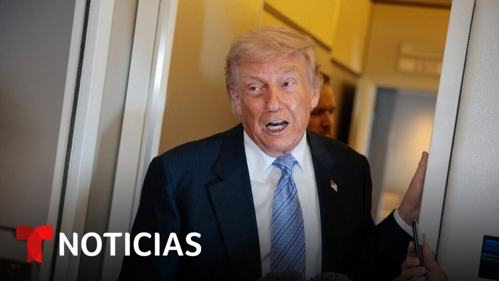 Trump habla desde el Air Force 1 durante su viaje de vuelta de China