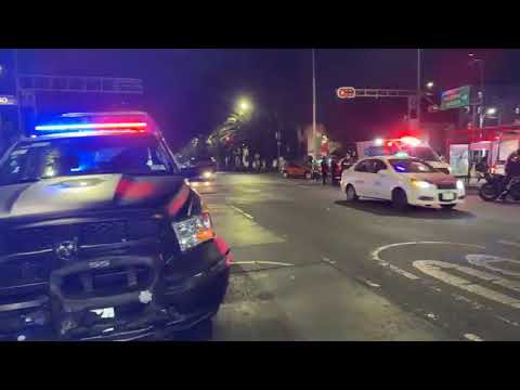 #Envivo | Accidente entre patrulla y camioneta colapsa Eje 1 Poniente Guerrero