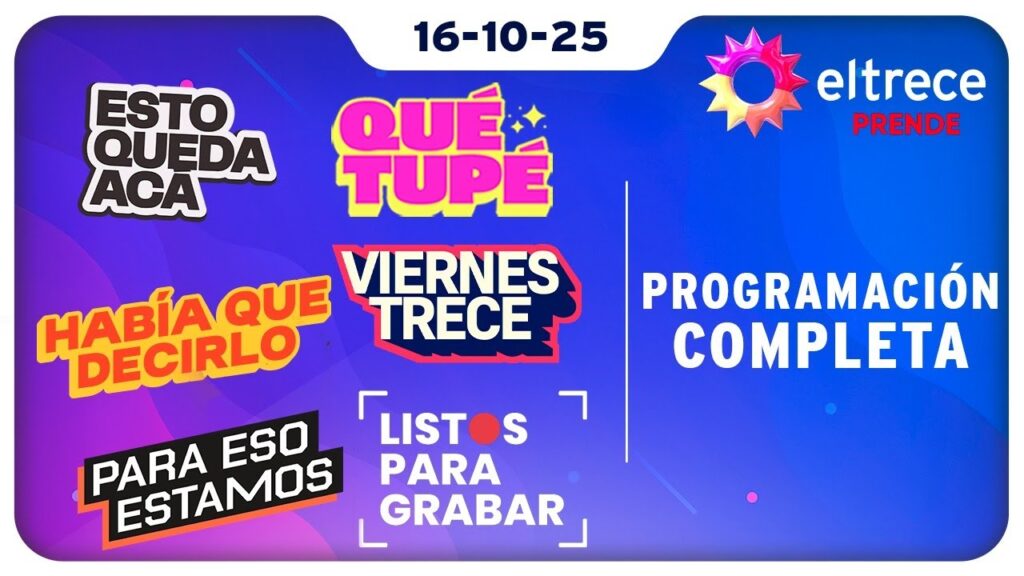 #eltreceprende Programación completa del 16/10/25