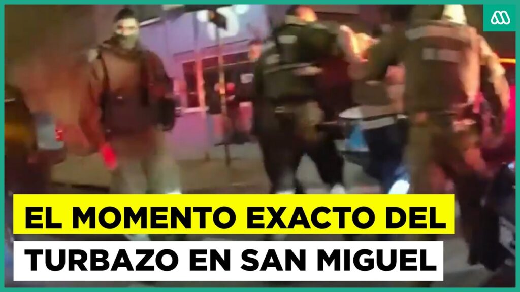 Cámara capta momento exacto del turbazo en San Miguel