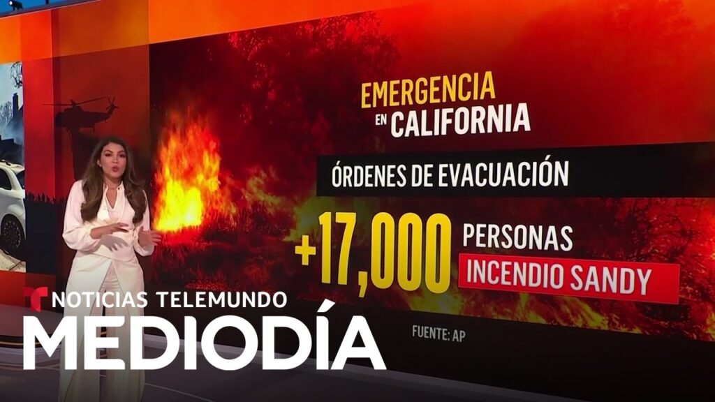 Los fuertes vientos dificultan el combate de incendios que arden en California | Noticias Telemundo