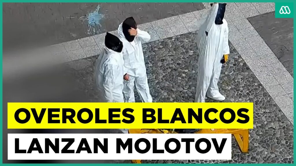 Overoles blancos lanzan bombas molotov contra la empresa